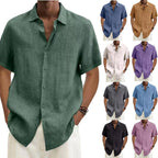 Liam | Men's Short-Sleeve Shirt, Relaxed Japanese-Style Holiday Shirt | Direct Attire