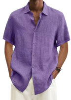 Liam | Men's Short-Sleeve Shirt, Relaxed Japanese-Style Holiday Shirt | Direct Attire