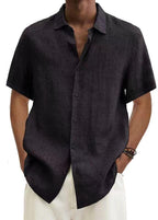 Liam | Men's Short-Sleeve Shirt, Relaxed Japanese-Style Holiday Shirt | Direct Attire