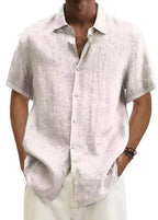 Liam | Men's Short-Sleeve Shirt, Relaxed Japanese-Style Holiday Shirt | Direct Attire