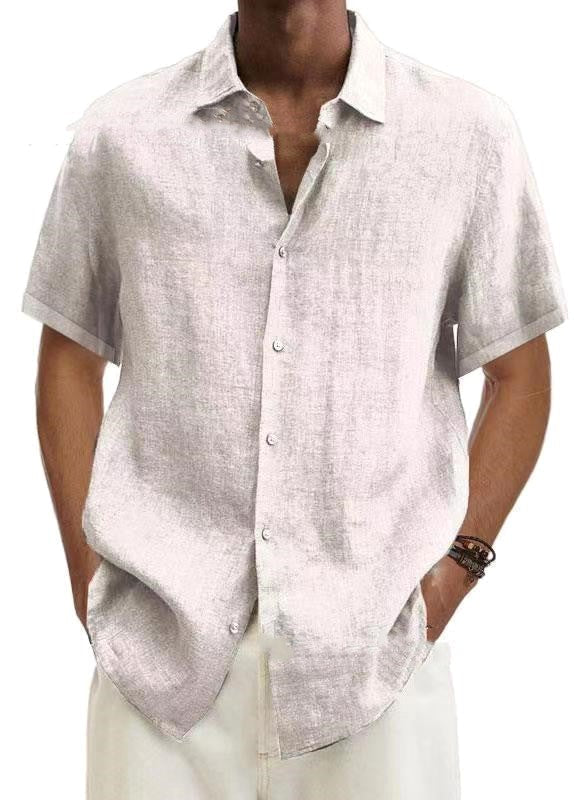Liam | Men's Short-Sleeve Shirt, Relaxed Japanese-Style Holiday Shirt | Direct Attire