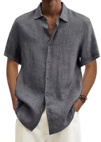 Liam | Men's Short-Sleeve Shirt, Relaxed Japanese-Style Holiday Shirt | Direct Attire