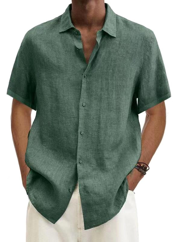 Liam | Men's Short-Sleeve Shirt, Relaxed Japanese-Style Holiday Shirt | Direct Attire