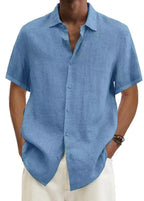 Liam | Men's Short-Sleeve Shirt, Relaxed Japanese-Style Holiday Shirt | Direct Attire