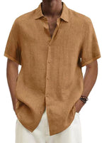 Liam | Men's Short-Sleeve Shirt, Relaxed Japanese-Style Holiday Shirt | Direct Attire