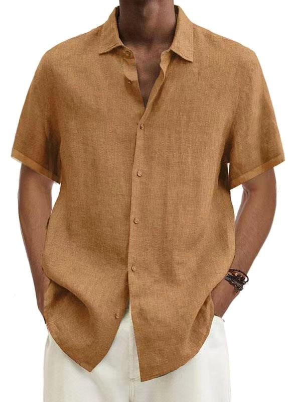 Liam | Men's Short-Sleeve Shirt, Relaxed Japanese-Style Holiday Shirt | Direct Attire