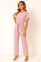 Liana | Women's Ponte Knit Batwing Jumpsuit, Relaxed-Fit One-Piece | Direct Attire