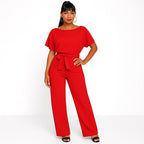 Liana | Women's Ponte Knit Batwing Jumpsuit, Relaxed-Fit One-Piece | Direct Attire