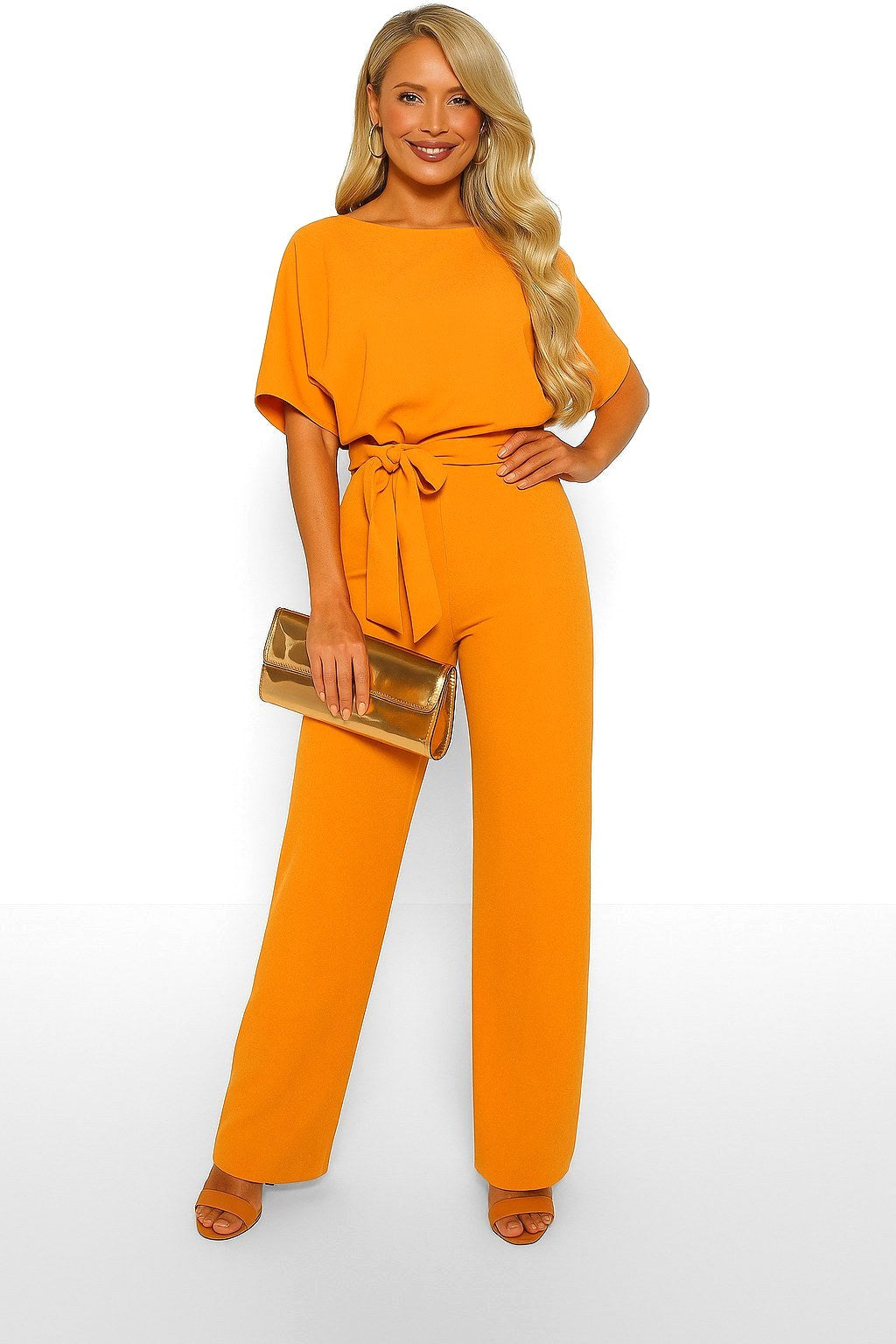 Liana | Women's Ponte Knit Batwing Jumpsuit, Relaxed-Fit One-Piece | Direct Attire
