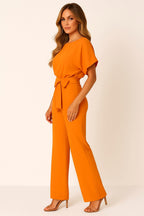 Liana | Women's Ponte Knit Batwing Jumpsuit, Relaxed-Fit One-Piece | Direct Attire