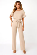 Liana | Women's Ponte Knit Batwing Jumpsuit, Relaxed-Fit One-Piece | Direct Attire | Black