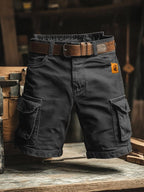 Lincoln | Men's Relaxed Cargo Trousers, Outdoor Casual Trousers | Direct Attire | Black