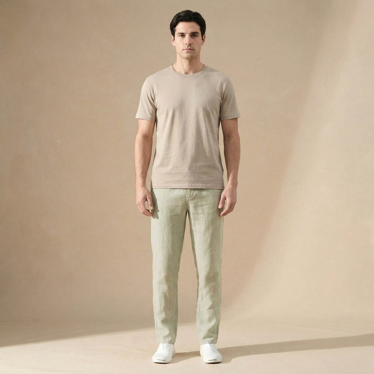 Luke | Men's Linen Trousers, Regular Fit Summer Trousers | Direct Attire | Wit