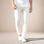 Luke | Men's Linen Trousers, Regular Fit Summer Trousers | Direct Attire
