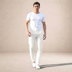 Luke | Men's Linen Trousers, Regular Fit Summer Trousers | Direct Attire