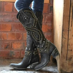 Maddison | Women's Orthopedic Knee-High Boots, Pointed Toe Block Heel Boots