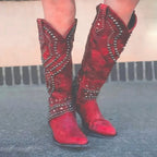 Maddison | Women's Orthopedic Knee-High Boots, Pointed Toe Block Heel Boots