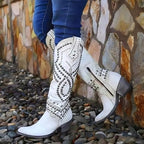 Maddison | Women's Orthopedic Knee-High Boots, Pointed Toe Block Heel Boots