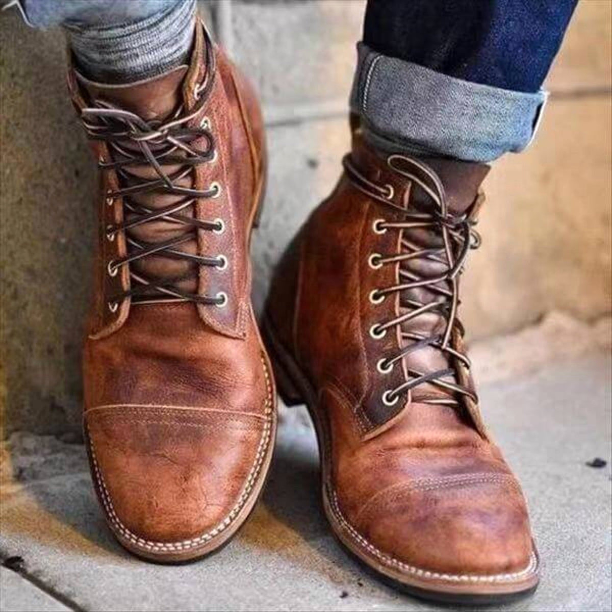 Maddox | Men's Leather Boots with Comfortable Fit, Classic Leather Boots | Direct Attire | Light Brown