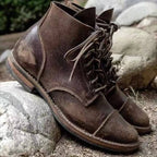 Maddox | Men's Leather Boots with Comfortable Fit, Classic Leather Boots | Direct Attire | Dark Brown
