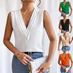 Madelyn | Women's Sleeveless V-Neck Top, Lightweight Summer Top for Holidays and Casual Wear, Lightweight Summer Top for Holidays and Casual Wear - image 11