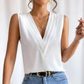 Madelyn | Women's Sleeveless V-Neck Top, Lightweight Summer Top for Holidays and Casual Wear, Lightweight Summer Top for Holidays and Casual Wear - image 2