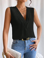Madelyn | Women's Sleeveless V-Neck Top, Lightweight Summer Top for Holidays and Casual Wear, Lightweight Summer Top for Holidays and Casual Wear - image 9