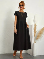 Madison | Women's Fluid Cotton Dress with Practical Pockets, Everyday Midi Dress | Direct Attire