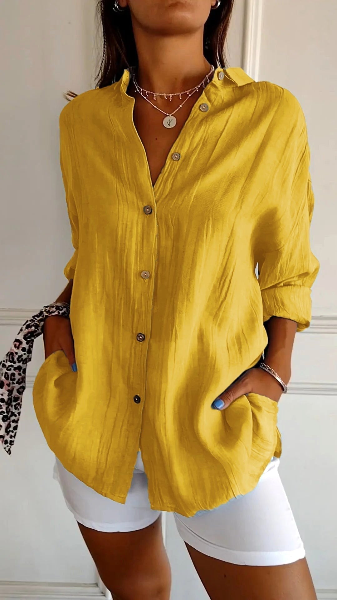 Maeve | Women's Relaxed Cotton Shirt, Loose-Fit Button-Through Blouse | Direct Attire