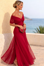 Marlee | Women's Chiffon Maxi Dress with V-Neckline, Wrap-Style Maxi Dress | Direct Attire