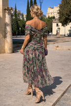 Marlee | Women's Chiffon Maxi Dress with V-Neckline, Wrap-Style Maxi Dress | Direct Attire