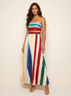 Marlee | Women's Pleated Maxi Dress, Colourful Flowing Maxi Dress | Direct Attire