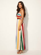 Marlee | Women's Pleated Maxi Dress, Colourful Flowing Maxi Dress | Direct Attire