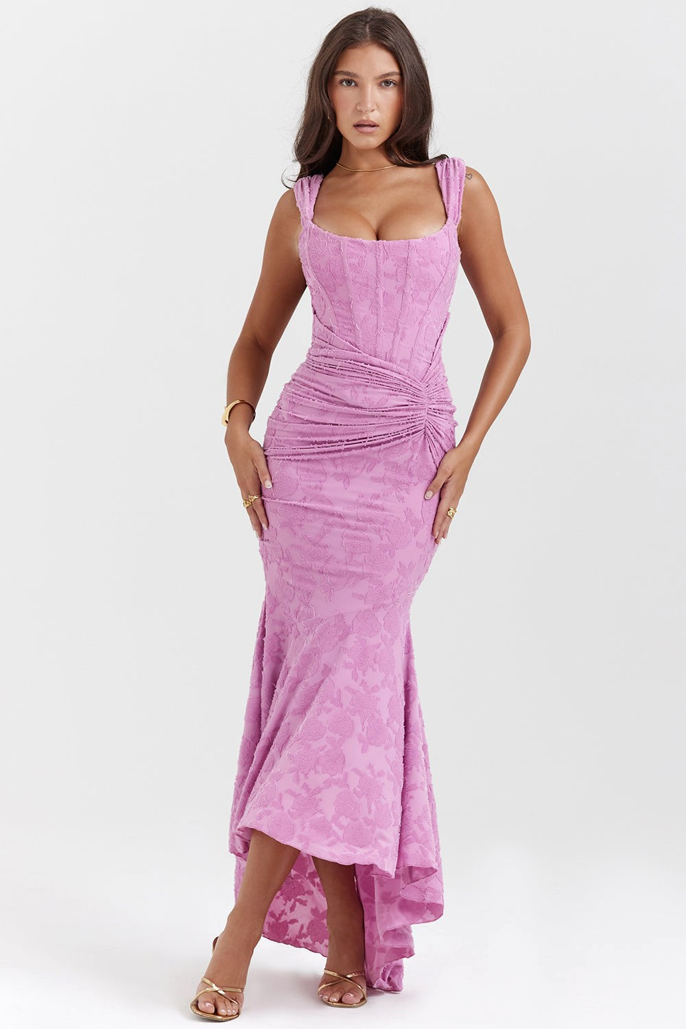 Marlo | Women's Lace-Detail Evening Dress, Fitted Occasion Dress | Direct Attire