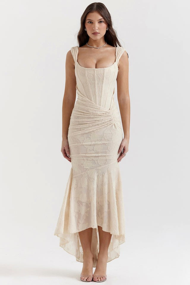 Marlo | Women's Lace-Detail Evening Dress, Fitted Occasion Dress | Direct Attire