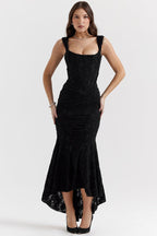 Marlo | Women's Lace-Detail Evening Dress, Fitted Occasion Dress | Direct Attire