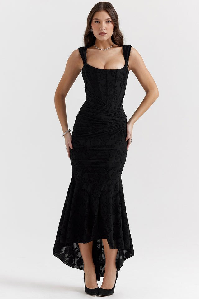 Marlo | Women's Lace-Detail Evening Dress, Fitted Occasion Dress | Direct Attire