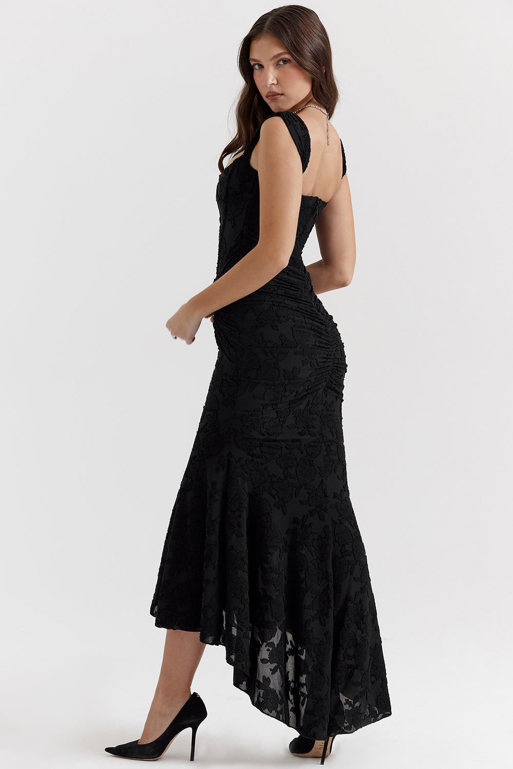 Marlo | Women's Lace-Detail Evening Dress, Fitted Occasion Dress | Direct Attire
