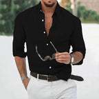 Mason | Men's Long-Sleeve Casual Shirt, Classic Formal Shirt | Direct Attire | Zwart