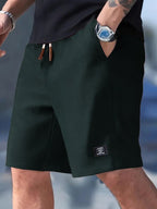 Mason | Men's Relaxed-Fit Shorts, Polyester Blend Summer Shorts | Direct Attire | Dark Brown