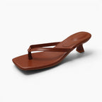 Matilda | Women's Thong Heel Sandals, Minimalist Block Heel Sandals