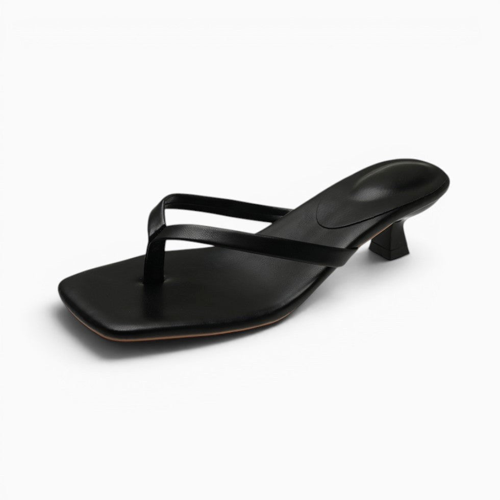 Matilda | Women's Thong Heel Sandals, Minimalist Block Heel Sandals
