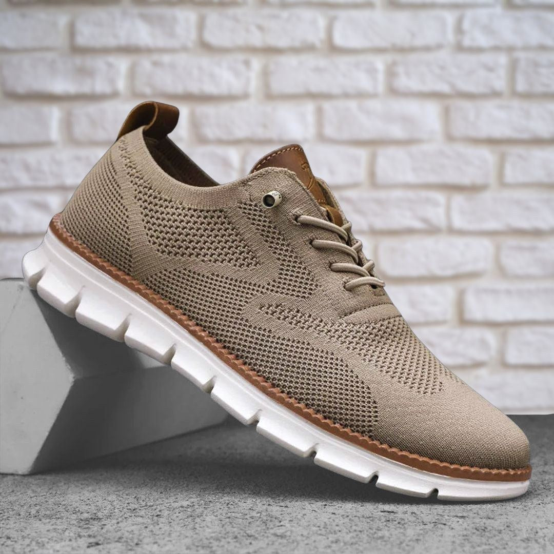 Mitchell | Men's Orthopedic Walking Shoes, Wide Toe Box Support Shoes | Direct Attire | Brown