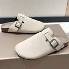 Murray | Unisex Leather Sandals, Slip-On Summer Sandals | Direct Attire | Beige