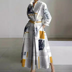 Naomi | Women's Collared Wrap Maxi Dress, Front Wrap Evening Dress | Direct Attire