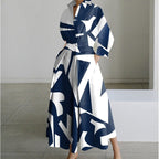 Naomi | Women's Collared Wrap Maxi Dress, Front Wrap Evening Dress | Direct Attire | Rainbow Polka