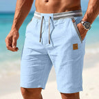 Nate | Men's Drawstring Shorts, Relaxed-Fit Summer Shorts | Direct Attire | White