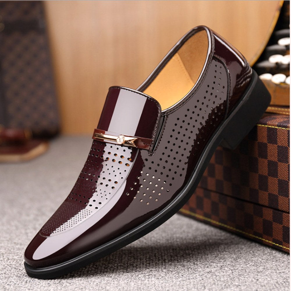 Ned | Men's Patent Leather Loafers, Slip-On Dress Loafers | Direct Attire