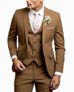 Ned | Men's Slim-Fit Three-Piece Suit, Structured Jacket with Waistcoat Trouser Suit | Direct Attire