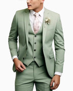 Ned | Men's Slim-Fit Three-Piece Suit, Structured Jacket with Waistcoat Trouser Suit | Direct Attire